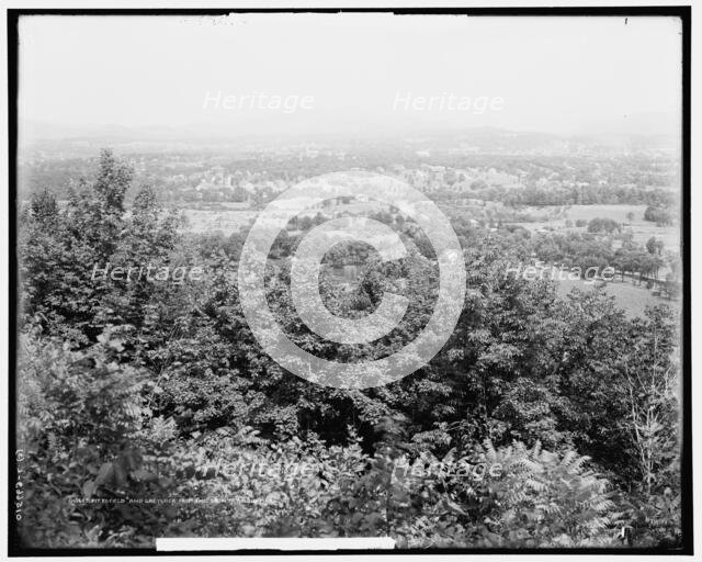 Pittsfield and Greylock Mountain from the country club, Mass., between 1900 and 1915. Creator: Unknown.