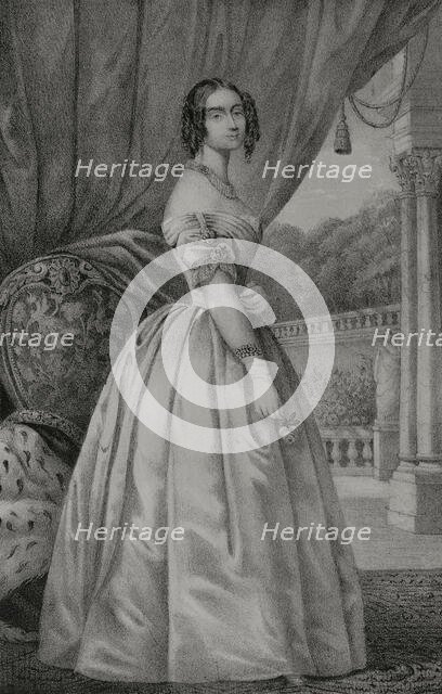 Mathilde Karoline of Bavaria, (1813-1862), daughter of King Ludwig I of Bavaria. 1852.  Creator: Unknown.