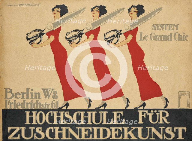 Hochschule für Zuschneidekunst (College for Cutting Art), 1911.