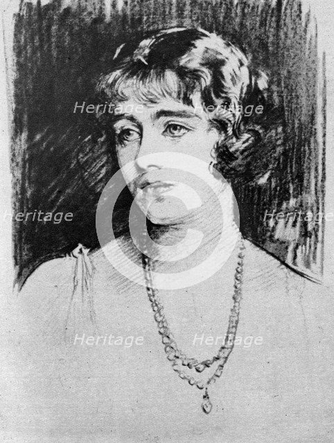 Study of Lady Elizabeth Bowes-Lyon, 1923.  Creator: John Singer Sargent.