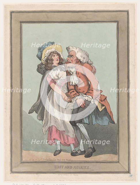 Lust and Avarice, November 29, 1788., November 29, 1788. Creator: Thomas Rowlandson.