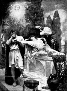 Pictures from the Royal Academy: The Sacrifice of Iphigenia - Reginald Arthur, 1895. Creator: George Meisenbach.