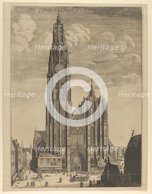 Antwerp Cathedral (Prospectvs Tvrris Ecclesiæ Cathedralis), 1649., 1649. Creator: Wenceslaus Hollar.