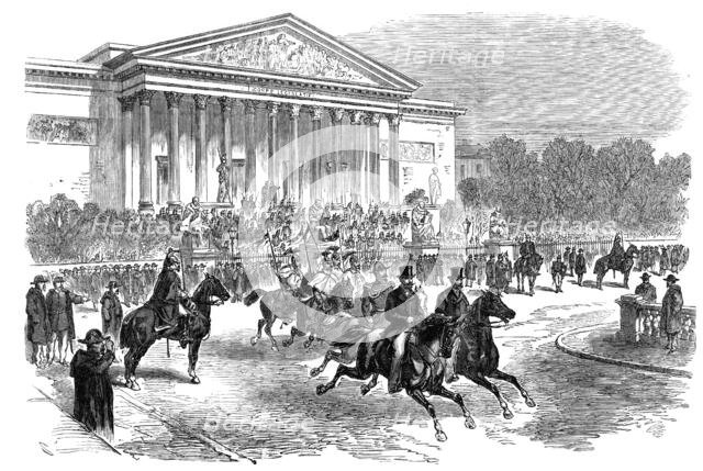 Funeral of Victor Noir: scene outside the Palace of the Corps Legislatif, 1870. Creator: Unknown.