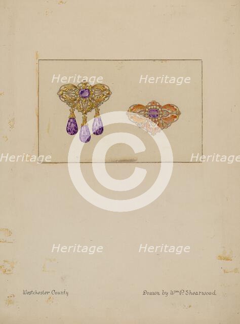 Brooch, c. 1936. Creator: William P. Shearwood.