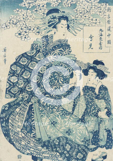 Aimi of Maru Ebiya, 19th century. Creator: Kikugawa Eizan.