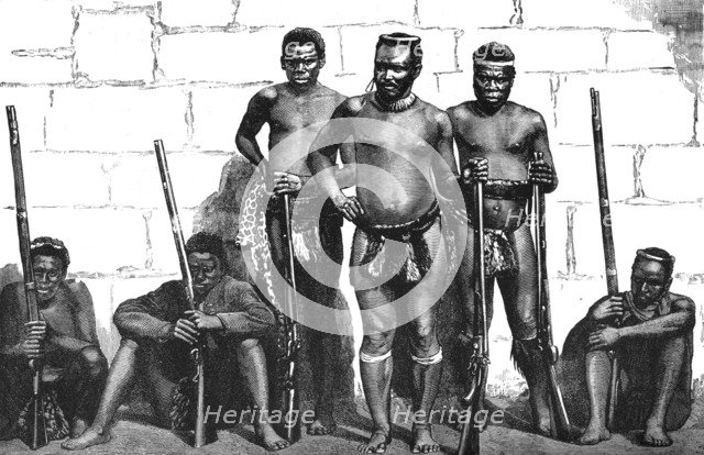 'Dabulamanzi, one of the Zulu Leaders at Isandhlwana and Ghingilovo', c1880. Artist: Unknown.