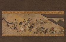 Scene from "Imperial Visit to Rokuhara" from The Tale of the Heiji Rebellion..., 18th century. Creator: Unknown.
