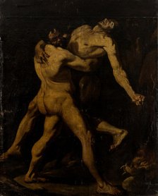 Hercules and Antaeus, 1601-1700. Creator: Italian Master