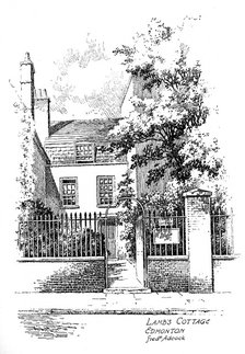 Charles Lamb's cottage, Church Street, Edmonton, London, 1912. Artist: Frederick Adcock