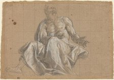 An Elderly Man in Classical Drapery, 18th century. Creator: Unknown.