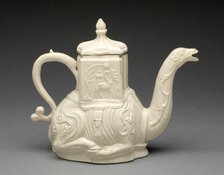 Teapot, Staffordshire, c. 1745. Creator: Staffordshire Potteries.