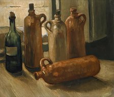 Still life with five bottles, 1884. Creator: Vincent van Gogh.