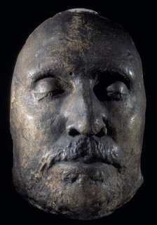 Death mask of Oliver Cromwell, c1658. Artist: Unknown