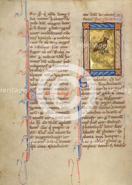 A Partridge; Bestiary, about 1270. Creator: Unknown.