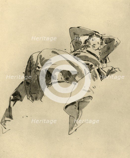 'Woman resting', mid 18th century, (1928). Artist: Giovanni Battista Tiepolo.