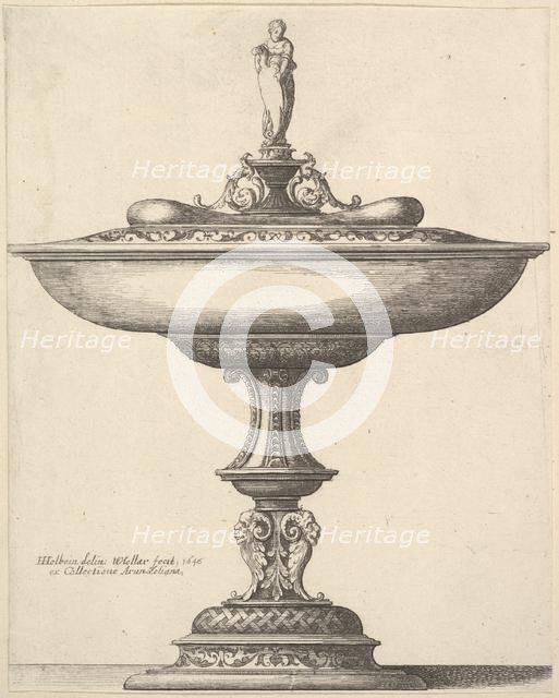 A wide cup with ornamental stem, 1646. Creator: Wenceslaus Hollar.