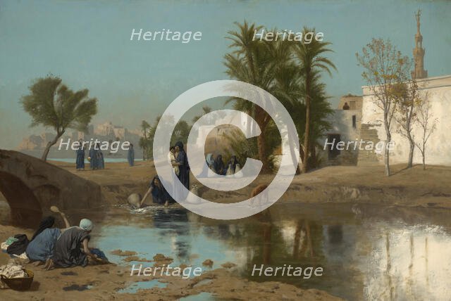 Fellah Women Drawing Water, c1873-75. Creator: Jean-Leon Gerome.