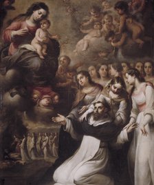  'Apparition of the Virgin to St. Dominic de Guzman in Toulouse', 1693, oil on canvas, in the Chu…