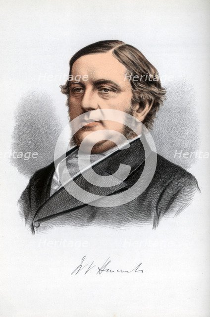 William Vernon Harcourt, British Liberal statesman, c1890.Artist: Cassell, Petter & Galpin