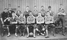 Group portrait of Burslem Port Vale football team, 1896.  Creator: Symmons & Thiele.