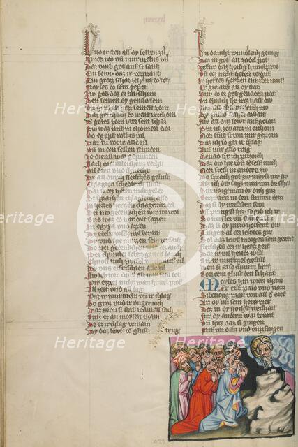 The Installation of the Seventy Elders; Weltchronik, about 1400-1410. Creator: Unknown.