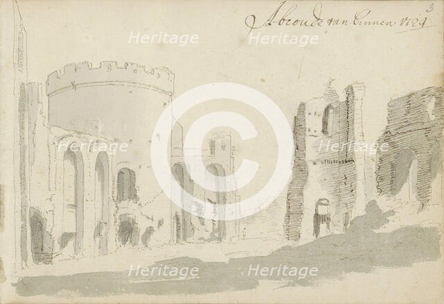 Ruin of castle Abcoude, 1724. Creator: Abraham Meyling.