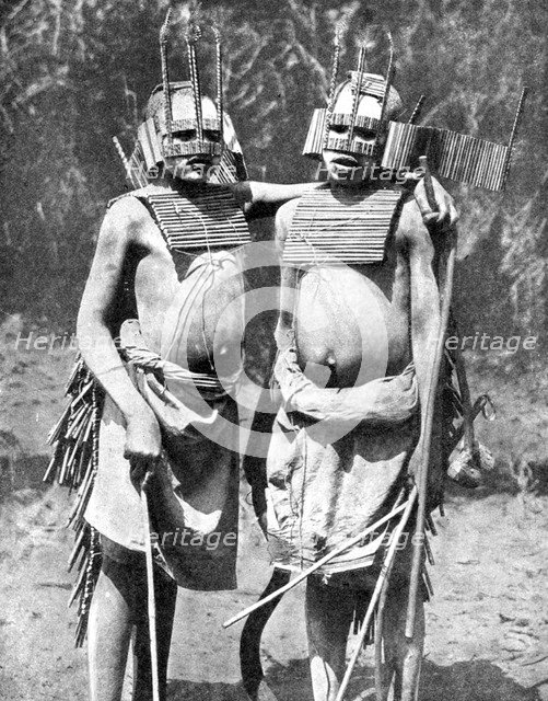Two witch-doctors, Tanganyika (Tanzania), Africa, 1936.Artist: GPA