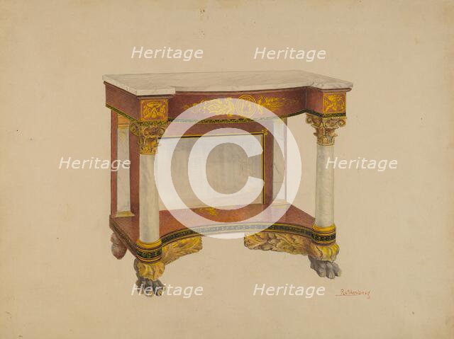 Console Table, 1936. Creator: Joseph Rothenberg.