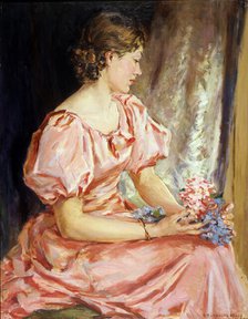 Portrait of Lorna, the girl in pink,1938. Creator: Annie Elizabeth Kelly.