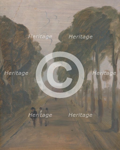 Avenue with Figures, ca. 1807. Creator: Unknown.