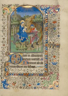 The Flight into Egypt; Book of Hours, about 1420-1430. Creator: Master of the Harvard Hannibal.