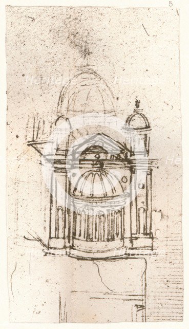 Drawing of ecclesiastical architecture, c1472-c1519 (1883). Artist: Leonardo da Vinci.