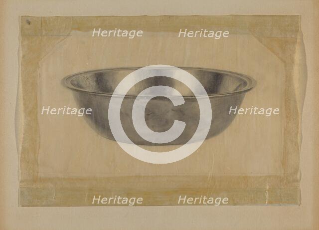 Pewter Basin, 1935/1942. Creator: Harry Goodman.