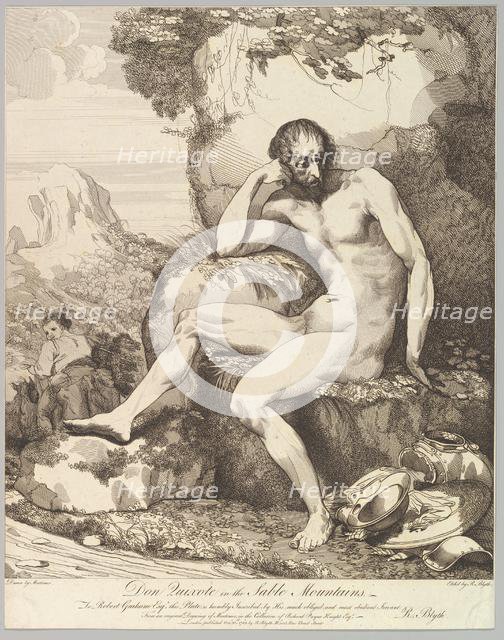 Don Quixote in the Sable Mountains, October 20, 1782. Creator: Robert Blyth.
