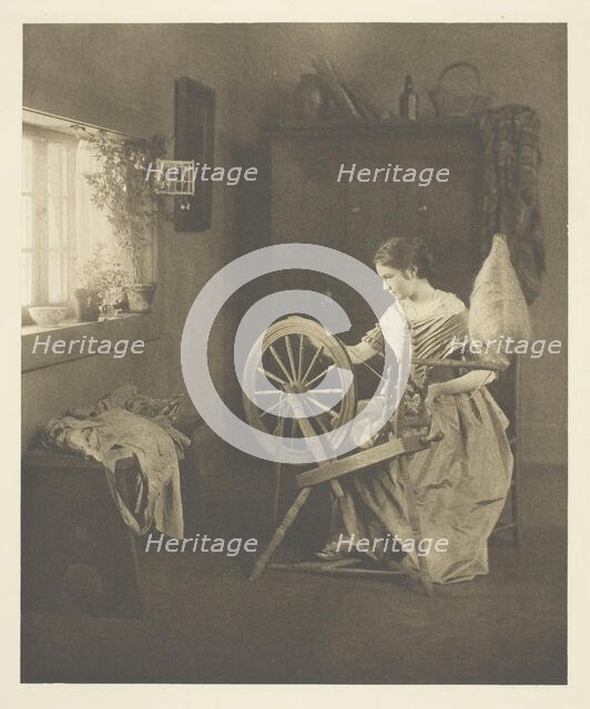Spinning, c. 1898. Creator: Emilie V. Clarkson.