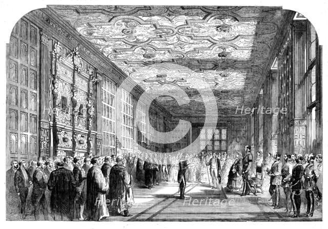 The Queen's Visit to Birmingham - Reading of the Address of the Interim Managers to Her..., 1858. Creator: Unknown.