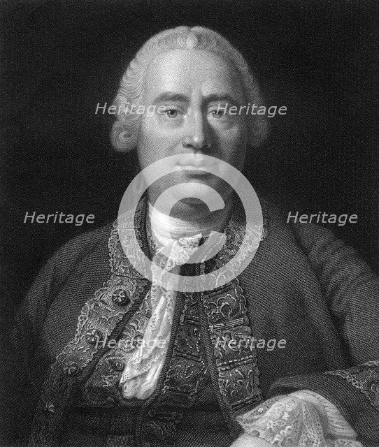 David Hume, 18th century Scottish philosopher, economist and historian, (1845). Artist: W Holl