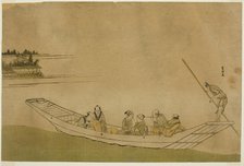 Ferryboat, Japan, c. 1798. Creator: Hokusai.