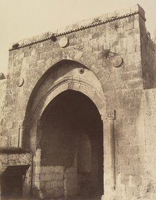 Jérusalem. Porte de Damas (Bab-el-Ahmoud), 1860 or later. Creator: Louis de Clercq.