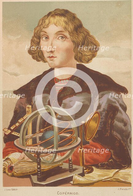 Portrait of Nicolaus Copernicus (1473-1543), 1879. Creator: Planella y Rodríguez, Juan (1849-1910).