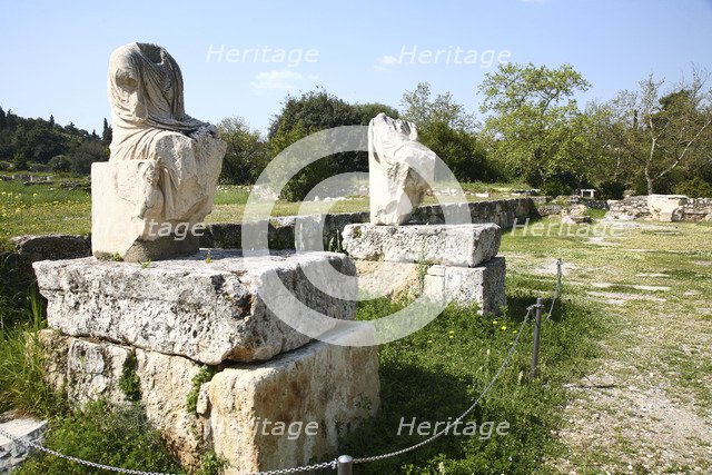 The Odeon of Agrippa in the Greek Agora of Athens, Greece. Artist: Samuel Magal