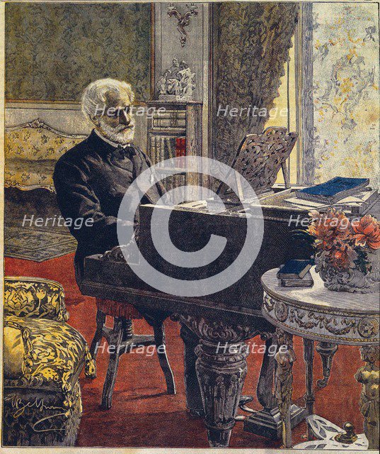 Portrait of the Composer Giuseppe Verdi (1813-1901).