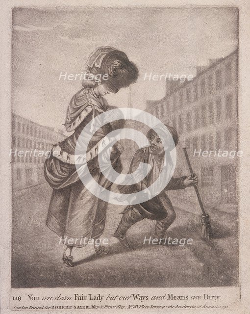 A crossing-sweeper, 1791. Artist: Anon