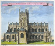 'Northern view of the church of Great Malvern', Great Malvern Priory, Worcestershire, 1730. Artist: Joseph Dougharty.