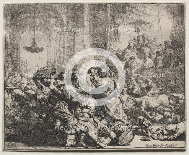 Christ Driving the Money Changers from the Temple, 1635. Creator: Rembrandt van Rijn (Dutch, 1606-1669).