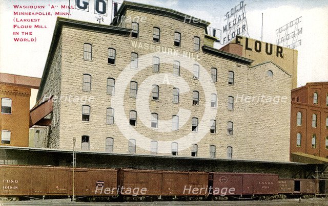 Washburn 'A' flour mill, Minneapolis, Minnesota, USA, 1910. Artist: Unknown