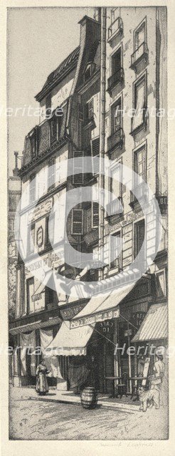 'Au Cor d'Or, Rue du Four', 1915. Artist: Raymond Ray-Jones.