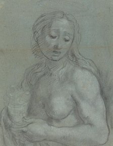 Half-Length of Mary Magdalene [verso], c. 1565/1567. Creator: Federico Barocci.