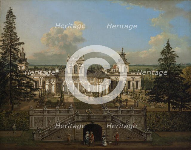 Wilanów Palace seen from the gardens, 1776. Creator: Bellotto, Bernardo (1720-1780).